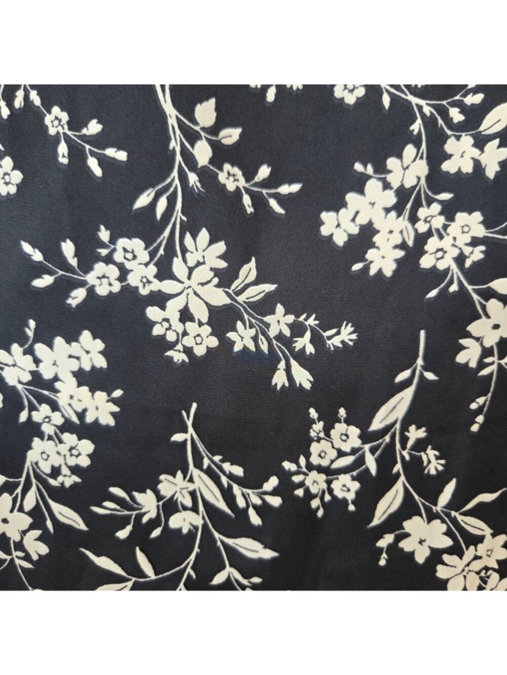 NWT Zara Black Floral Midi Skirt Career Cocktail Women's M - Picture 6 of 11